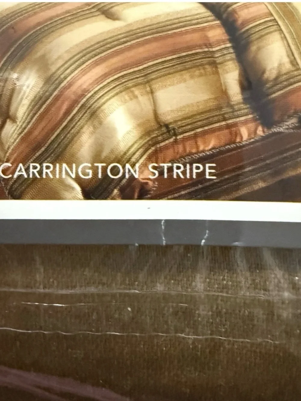 Croscill Carrington Stripe 2 Curtain Panels 82x84 NEW Pole Top Metalic Drapery